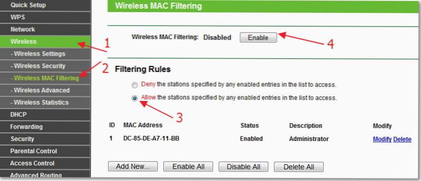 Filtering disabled