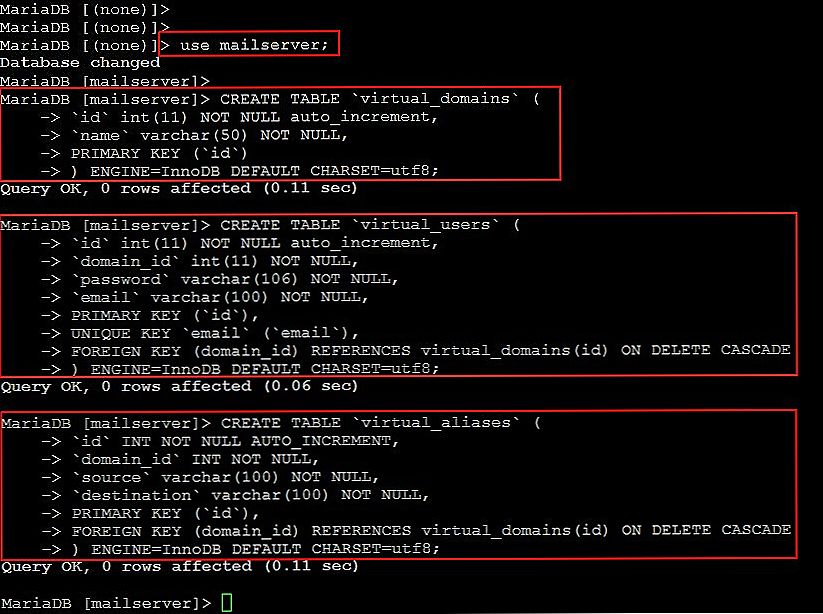 Foreign Key MARIADB. Virtual Table Server. MARIADB create Table example.